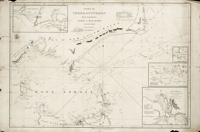 Printed chart of Terra Australis (South Coast, Sheet V)