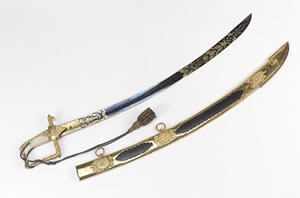 Presentation sword given to Robert Fowler