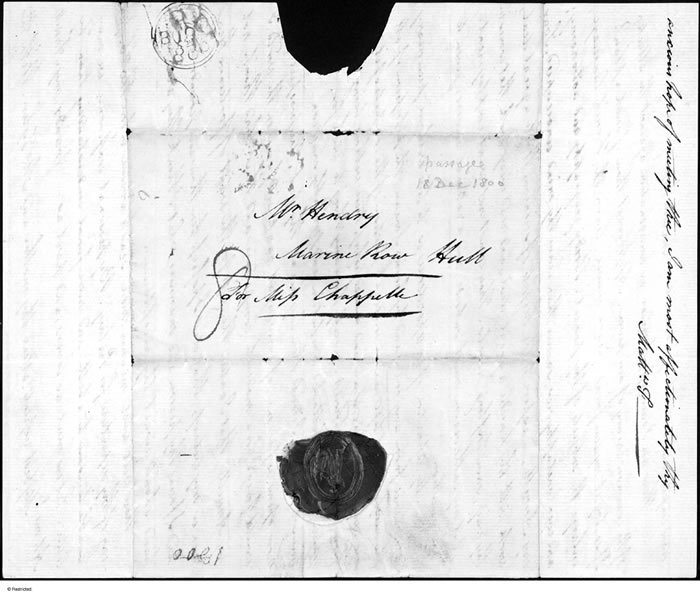 Letter from Matthew Flinders to Ann Chappelle, 18 December 1800