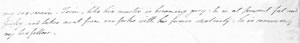 Single sentence from Flinders' letter to his wife dated 25th June 1803